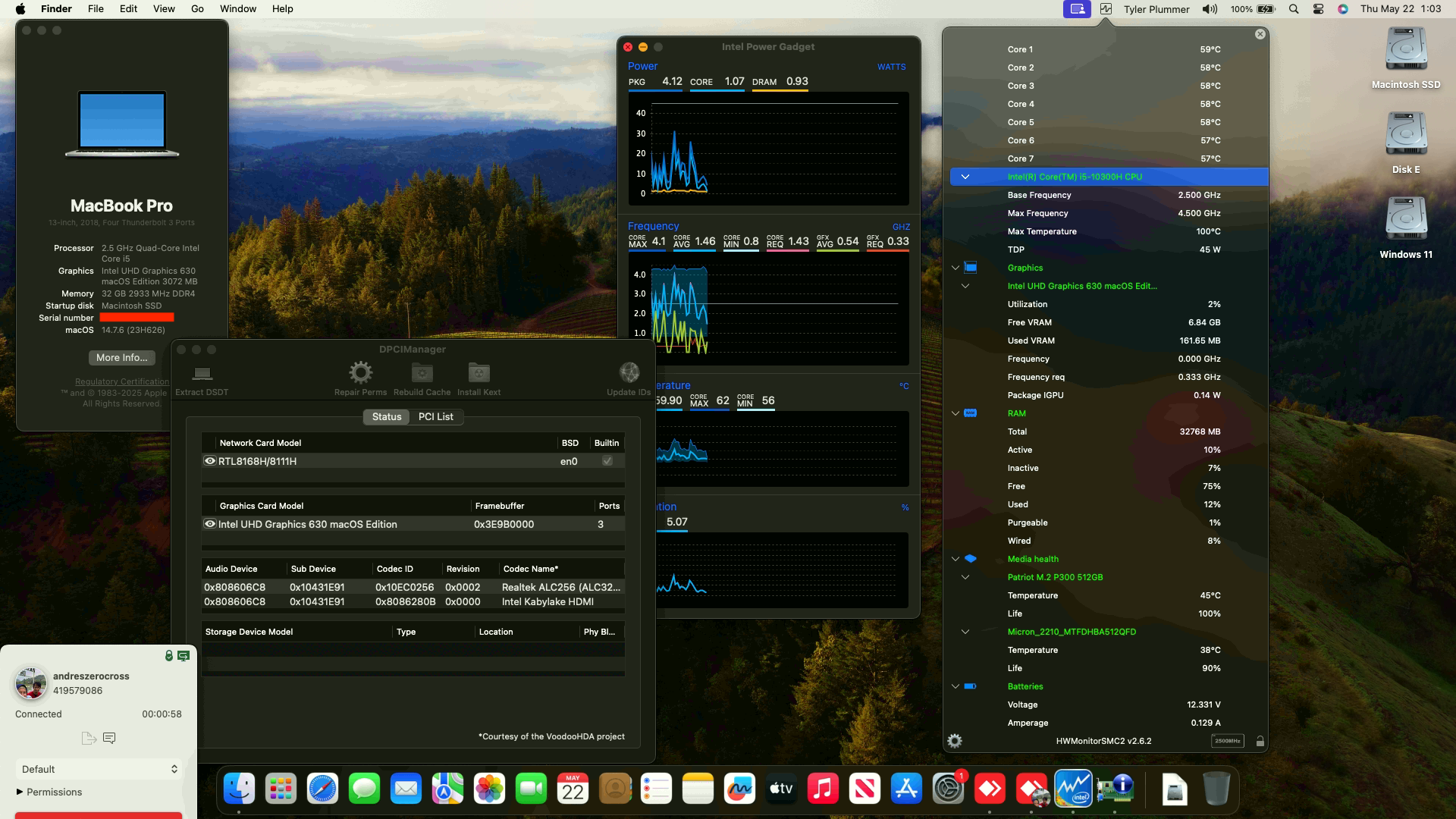 Success Hackintosh macOS Sonoma 14.7.6 Build 23H626 in Asus TUF Gaming F15 FX506LI-HN012